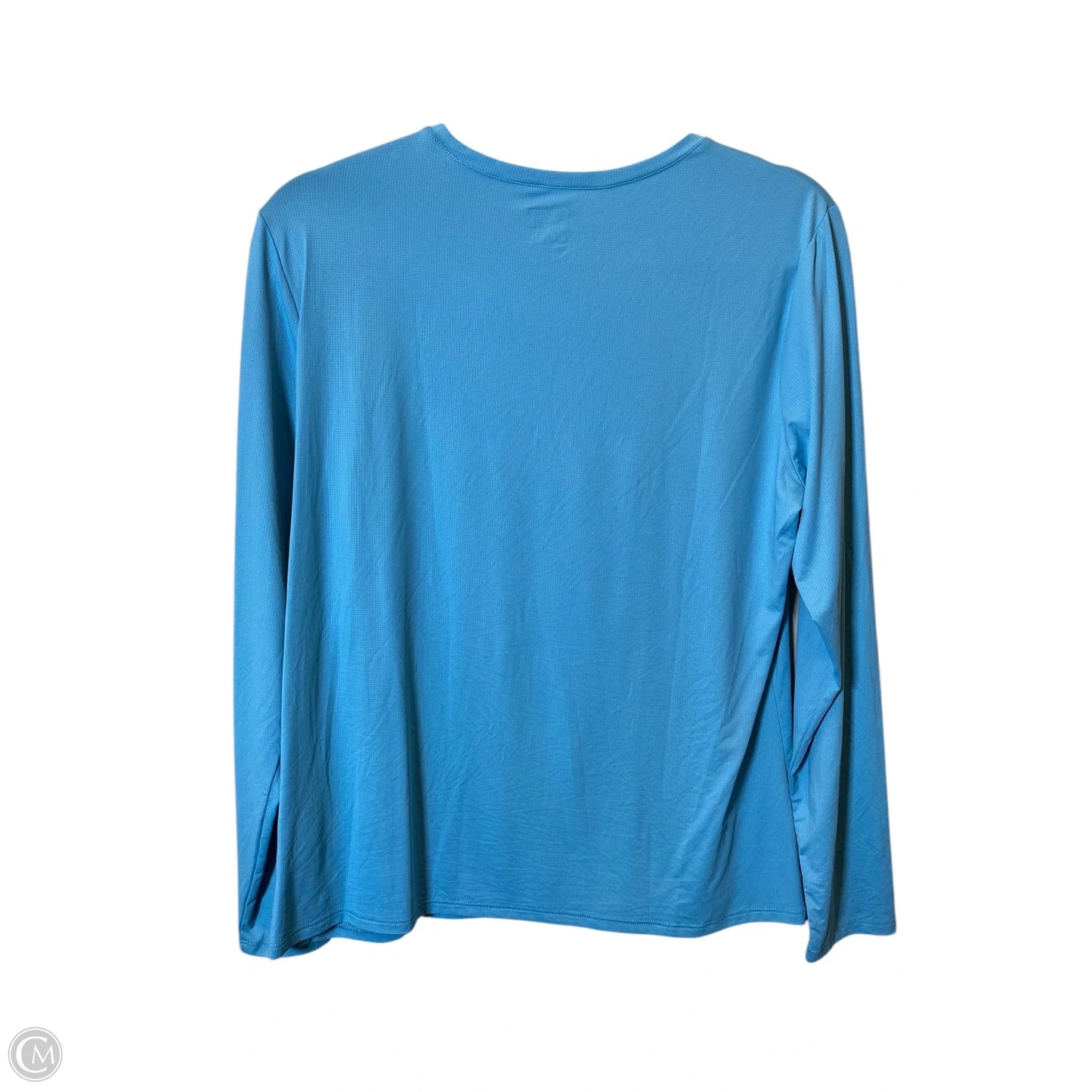 Athletic Top Long Sleeve Collar By 32 Degrees In Aqua, Size: Xl
