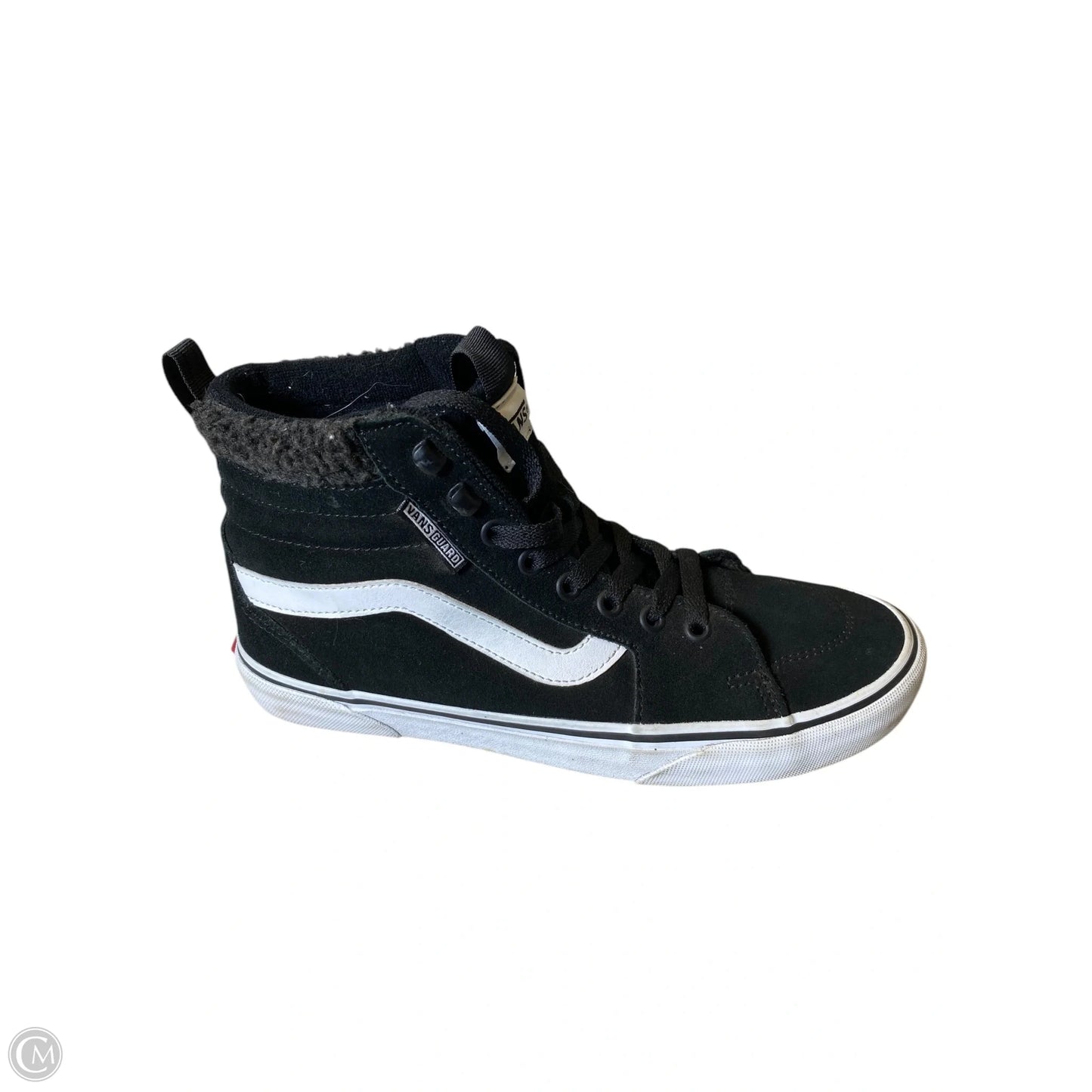 Shoes Flats By Vans In Black & White, Size: 9