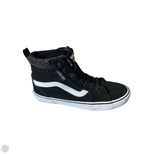 Shoes Flats By Vans In Black & White, Size: 9