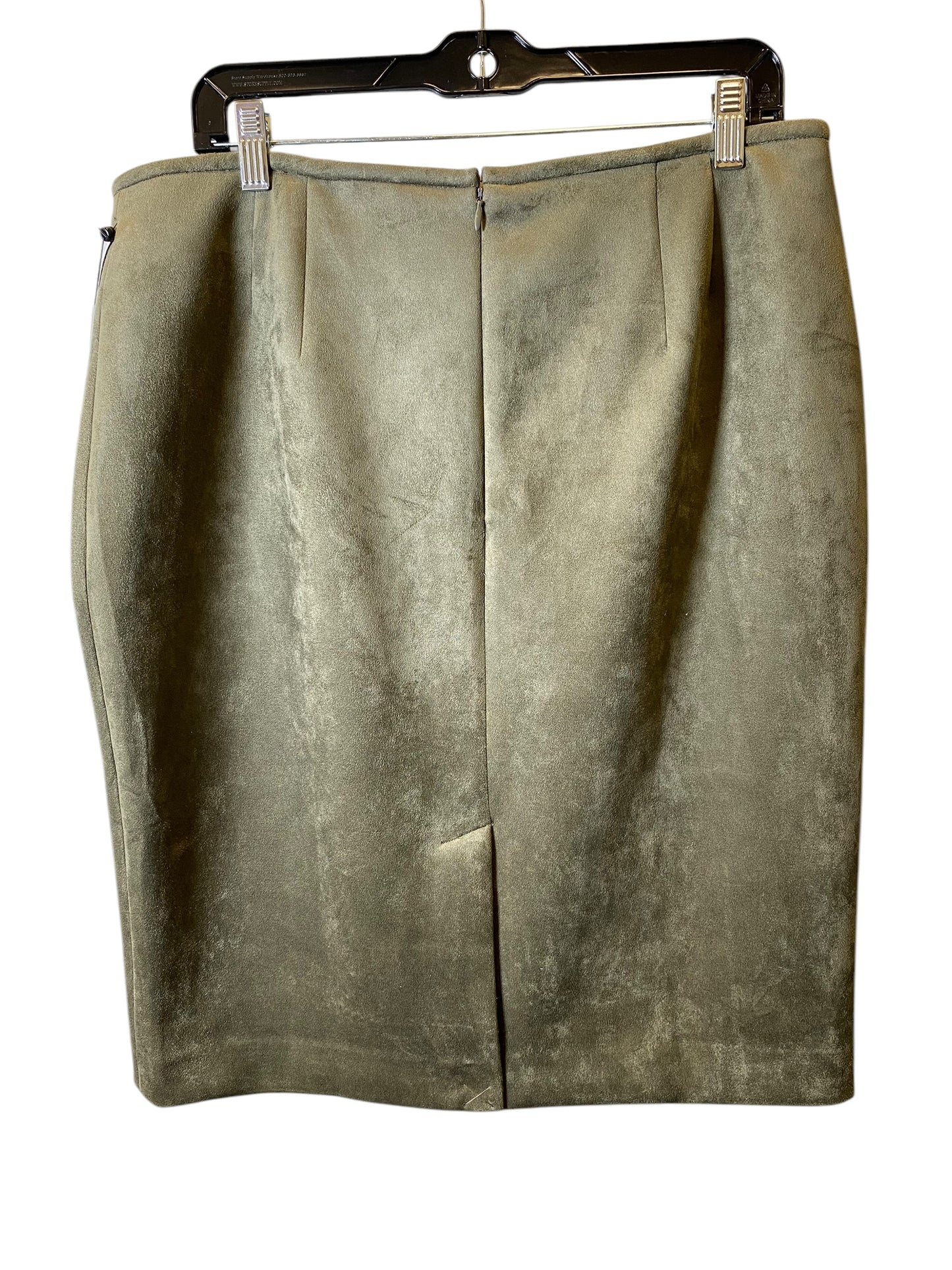 Skirt Midi By Calvin Klein In Green, Size: 14