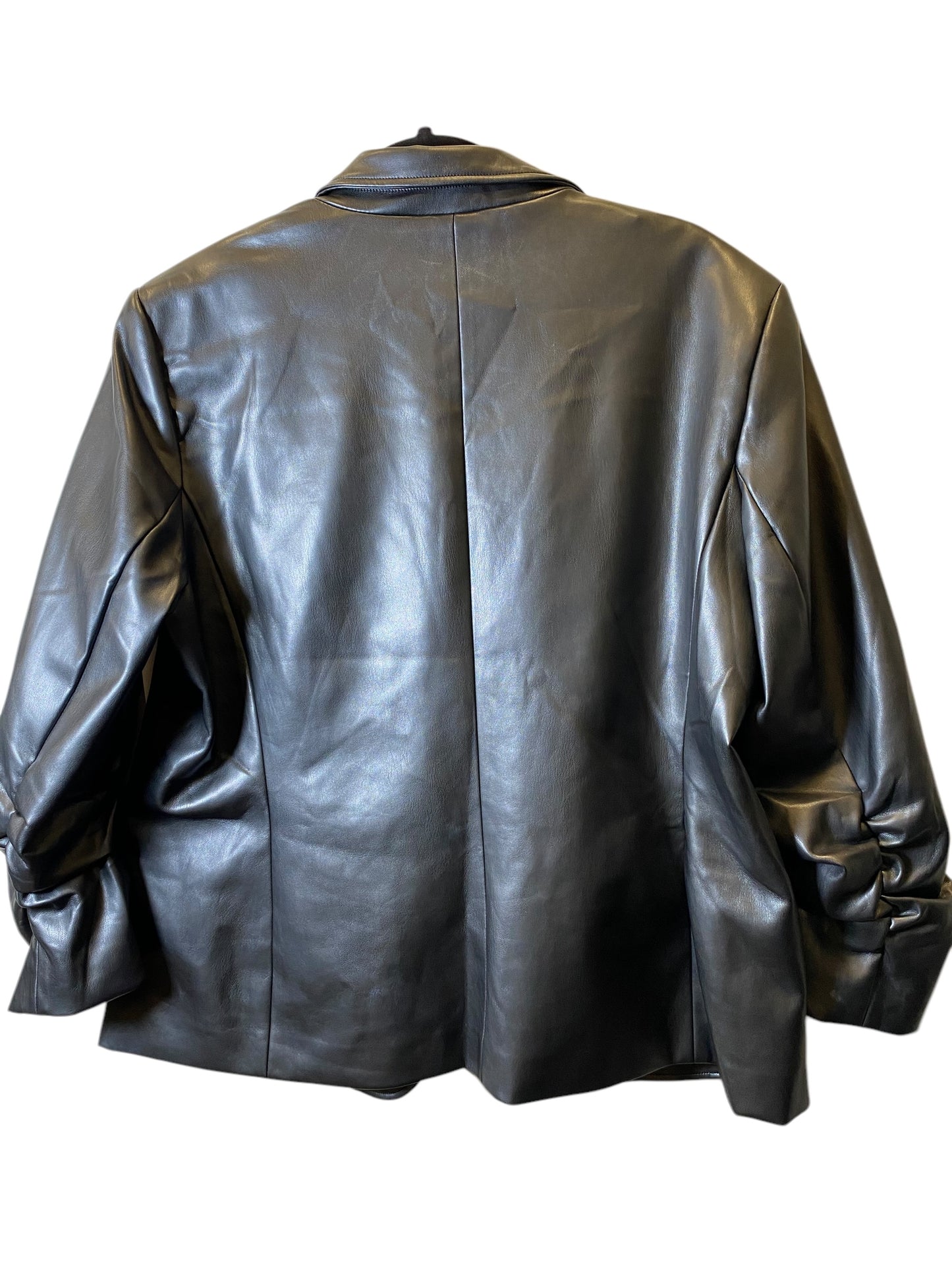 Jacket Leather By Ann Taylor In Black, Size: Xl