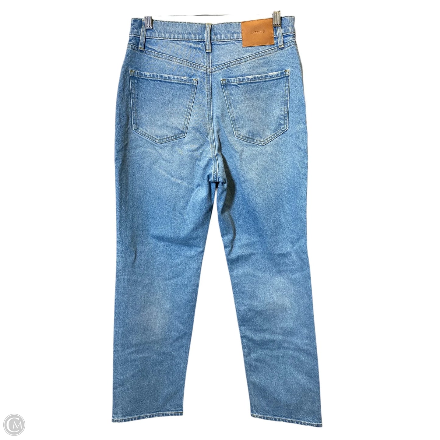 Jeans Straight By Express In Blue Denim, Size: 6l