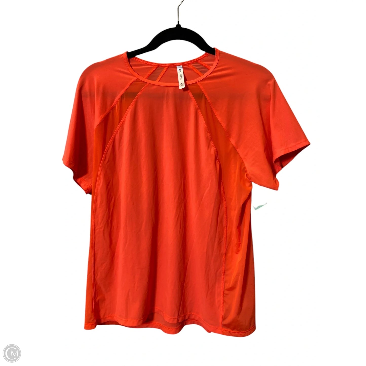 Athletic Top Short Sleeve By Athleta In Orange, Size: M