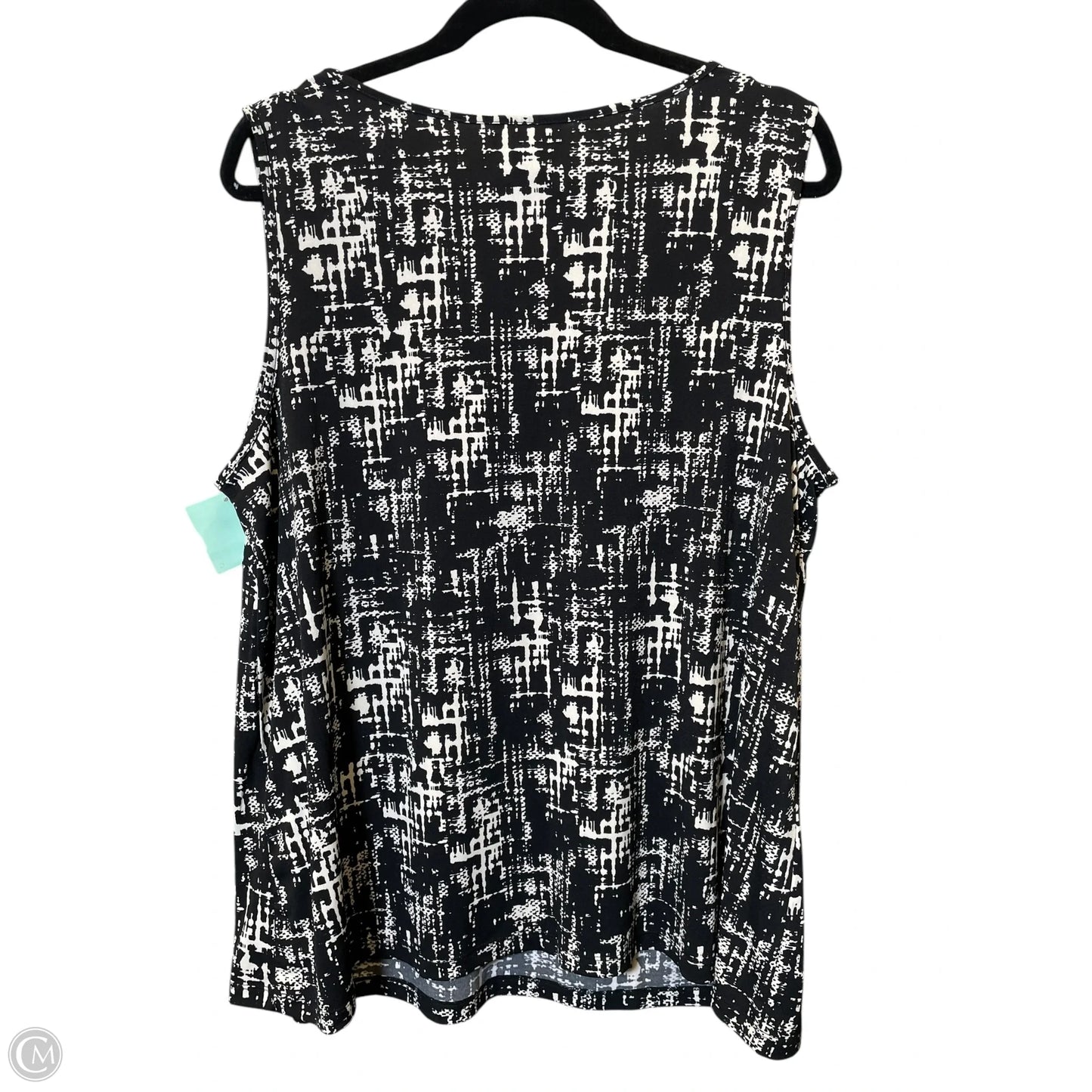 Top Sleeveless By Catherines In Black & Cream, Size: Xl