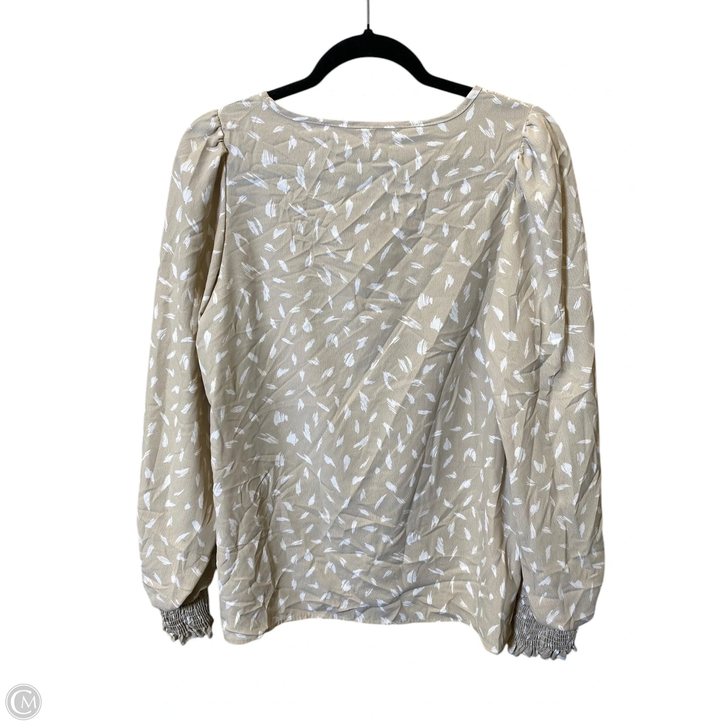Top Long Sleeve By Clothes Mentor In Beige, Size: S
