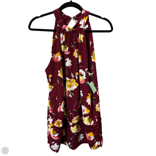 Top Sleeveless By Clothes Mentor In Floral Print, Size: L