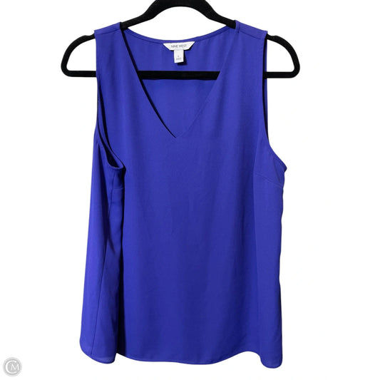 Top Sleeveless By Nine West In Purple, Size: L