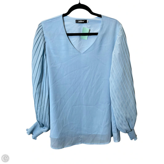Top Long Sleeve By Clothes Mentor In Blue, Size: Xl