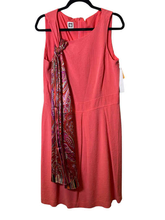 Dress Casual Midi By Anne Klein In Pink, Size: 16