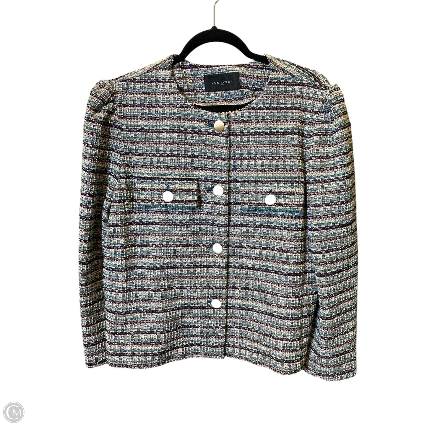 Jacket Other By Ann Taylor In Multi-colored, Size: XL