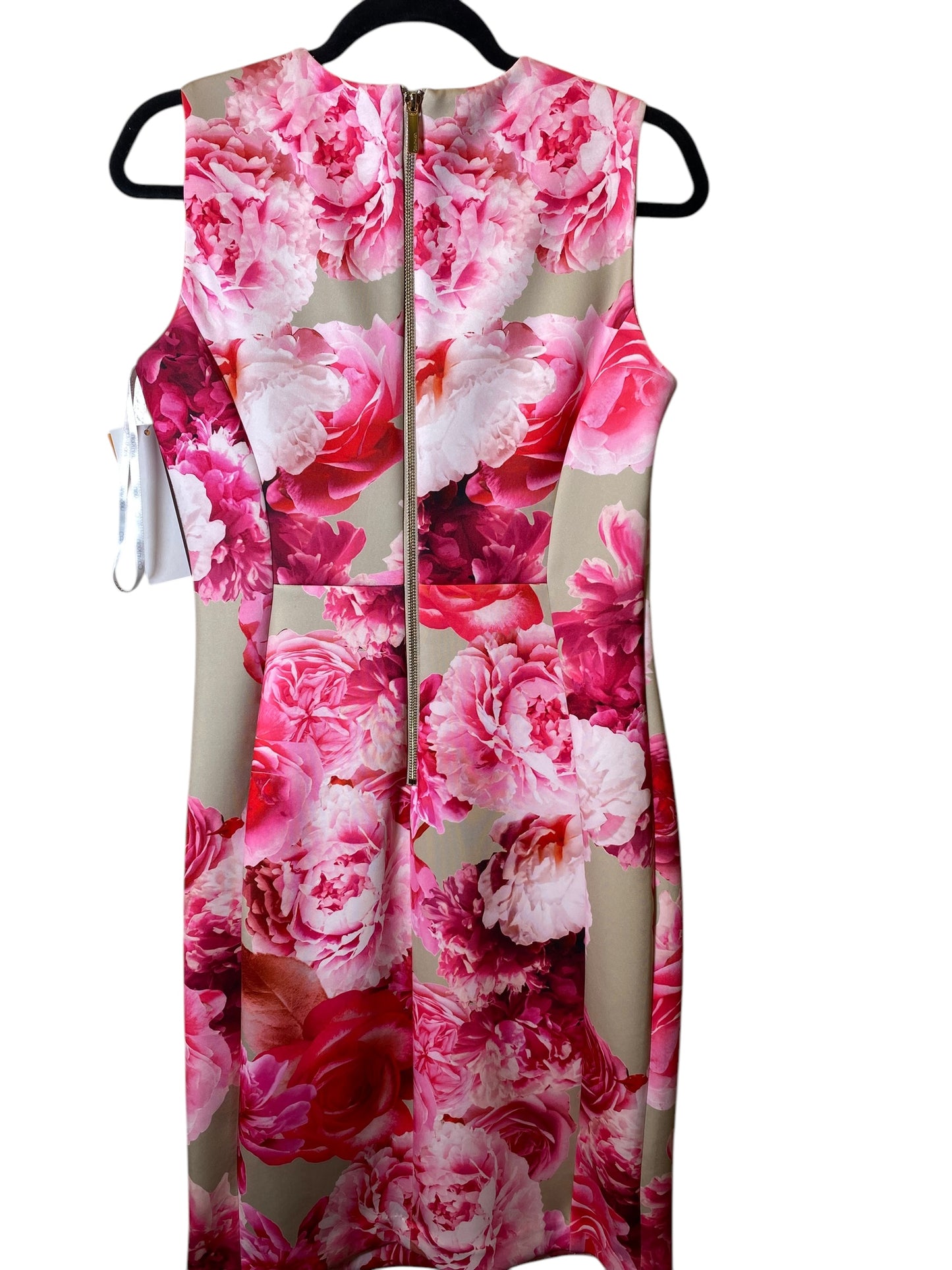 Dress Casual Midi By Calvin Klein In Floral Print, Size: M