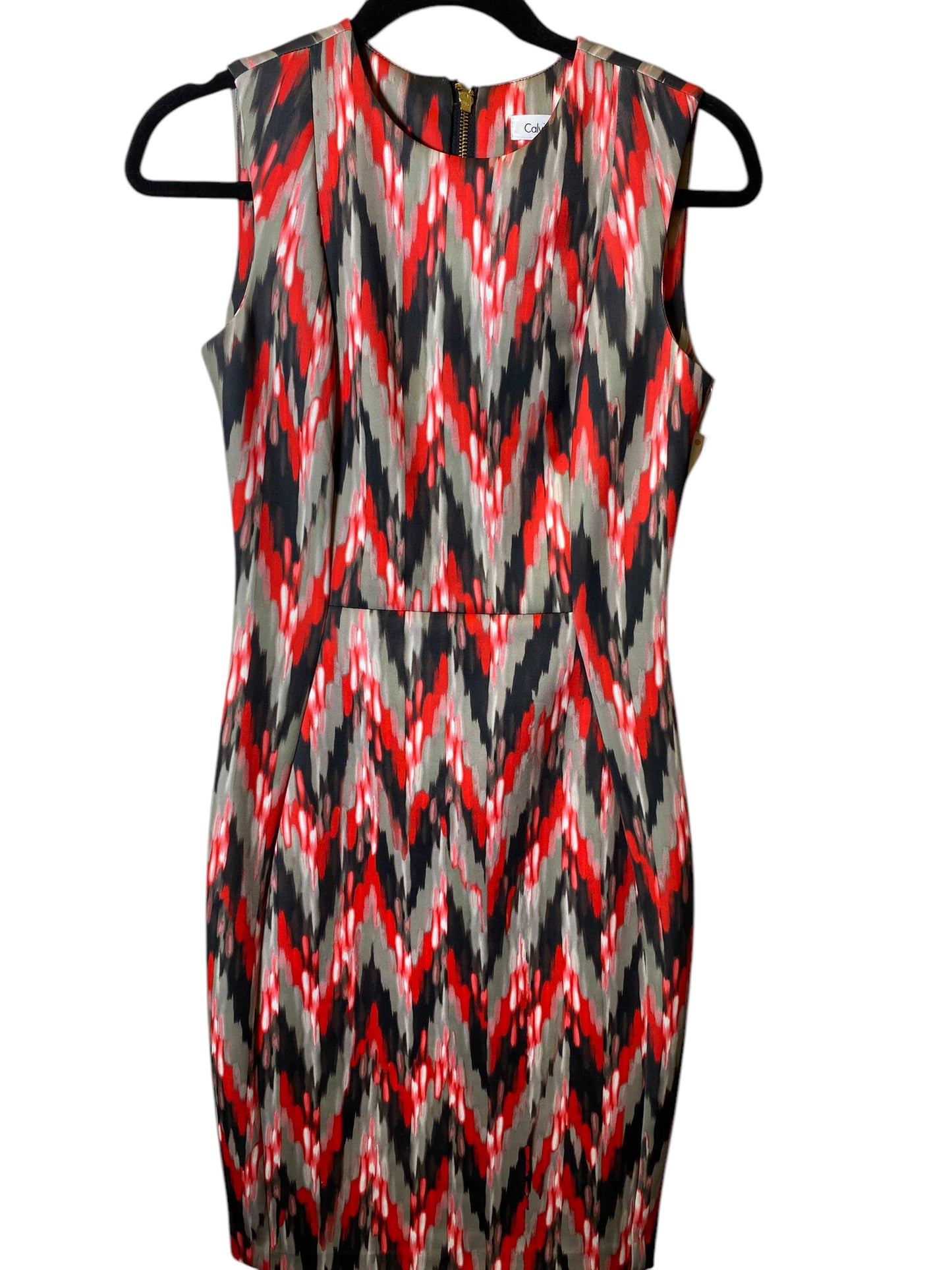 Dress Casual Midi By Calvin Klein In Multi-colored, Size: 2