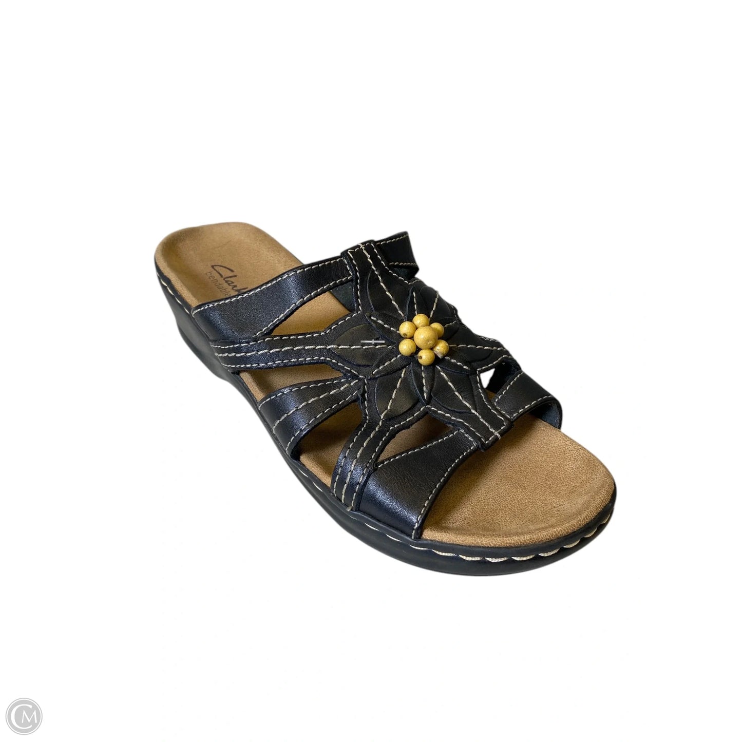 Shoes Heels Wedge By Clarks In Brown, Size: 9.5