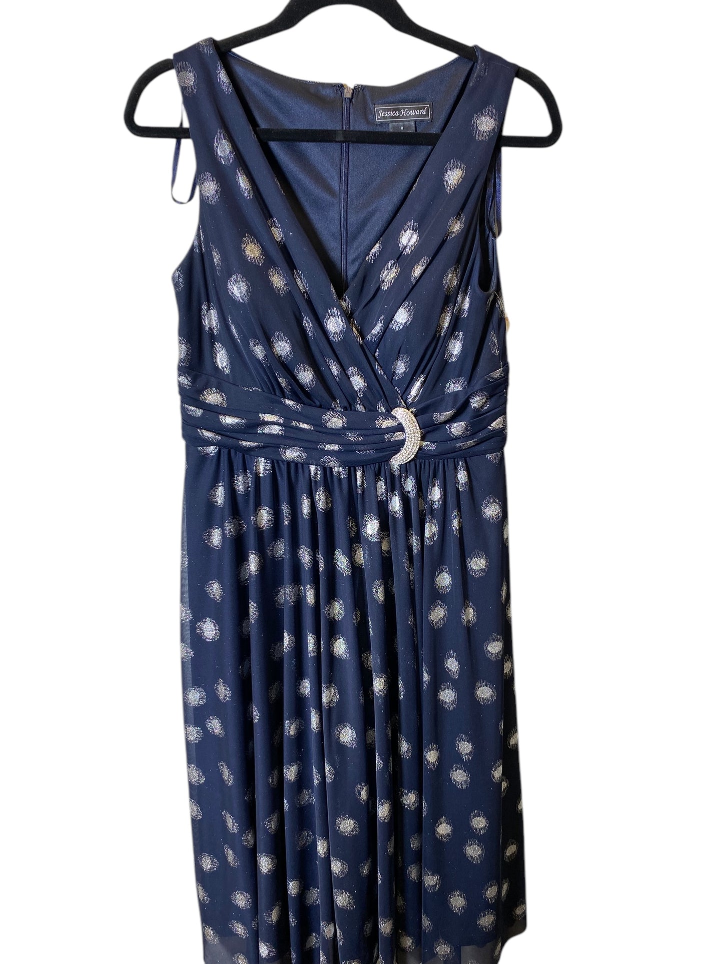 Dress Party Midi By Jessica Howard In Blue, Size: 8