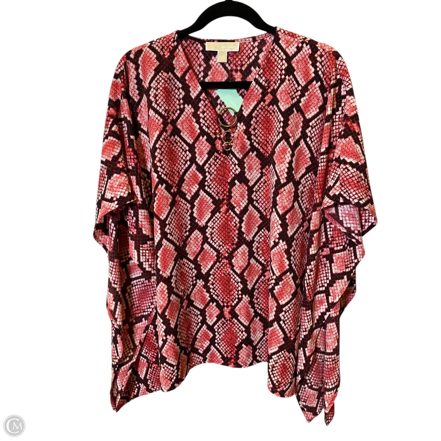 Top Short Sleeve By Michael By Michael Kors In Camouflage Print, Size: M