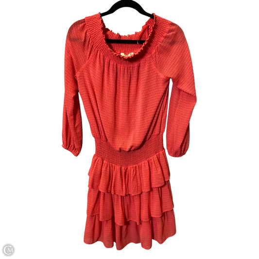 Dress Casual Midi By Michael By Michael Kors In Orange, Size: M