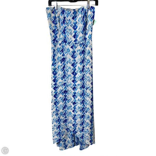 Dress Casual Maxi By Clothes Mentor In Blue & White, Size: M