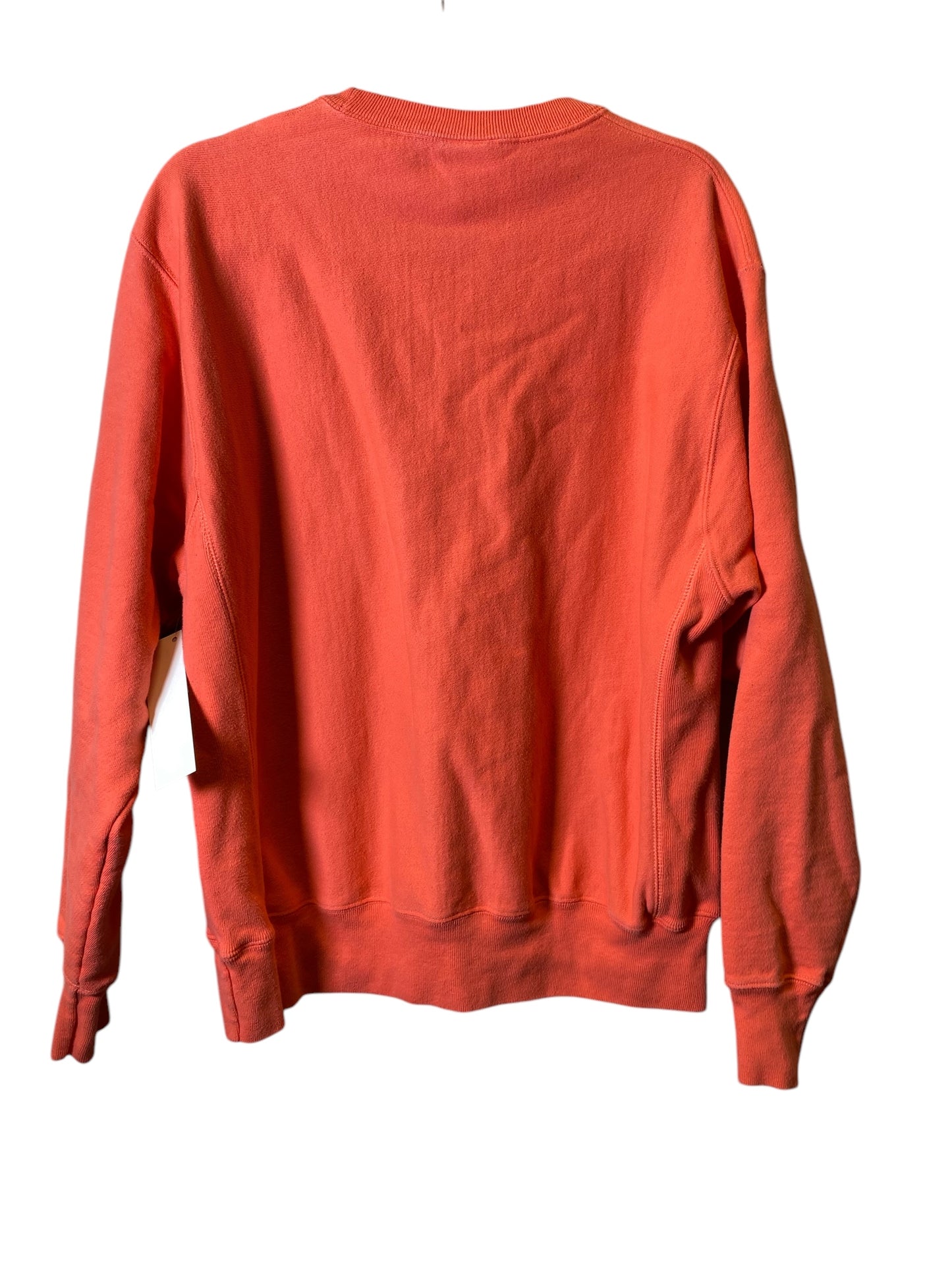 Sweatshirt Crewneck By Champion In Orange, Size: L