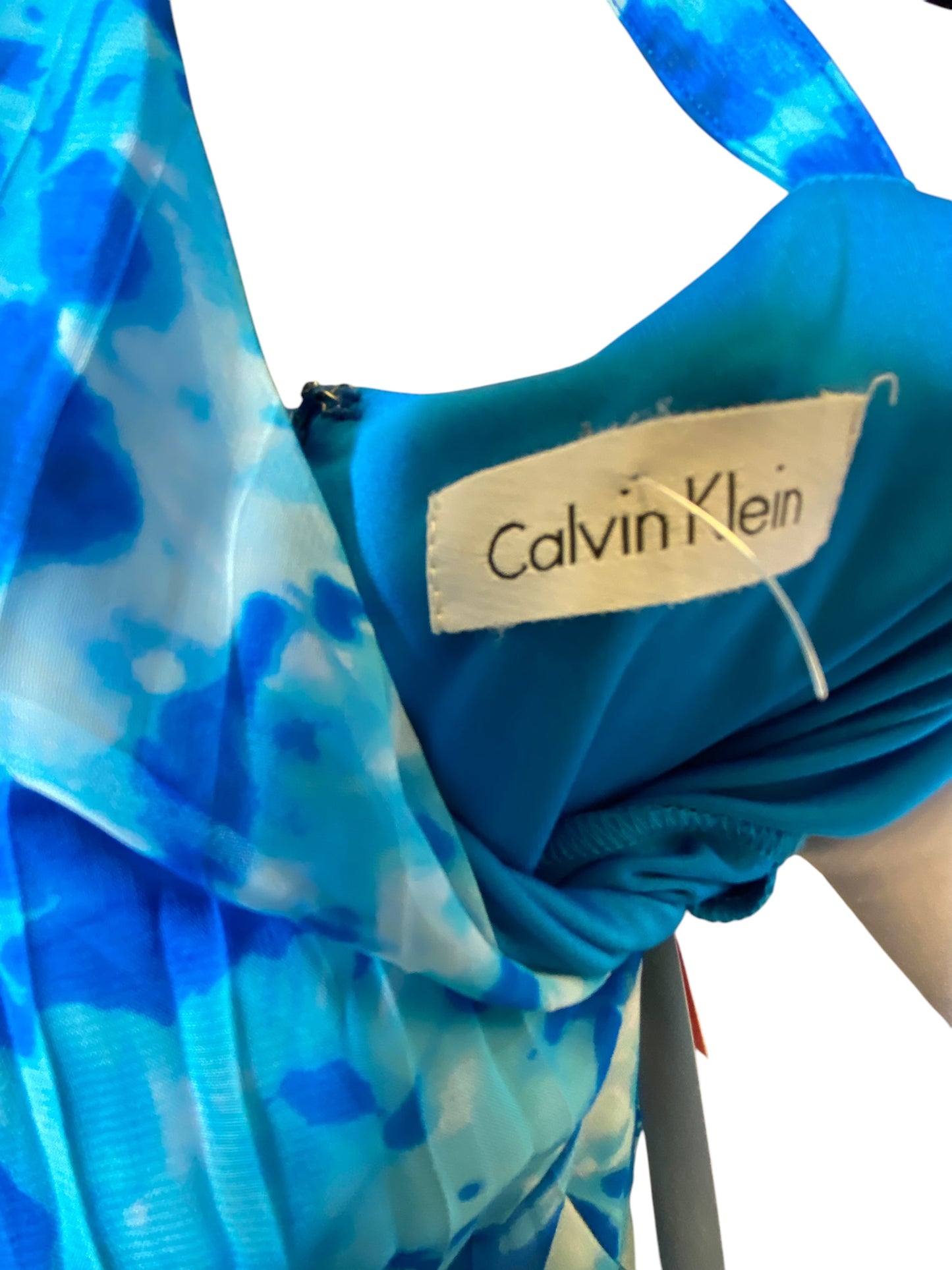 Dress Party Long By Calvin Klein In Blue, Size: S