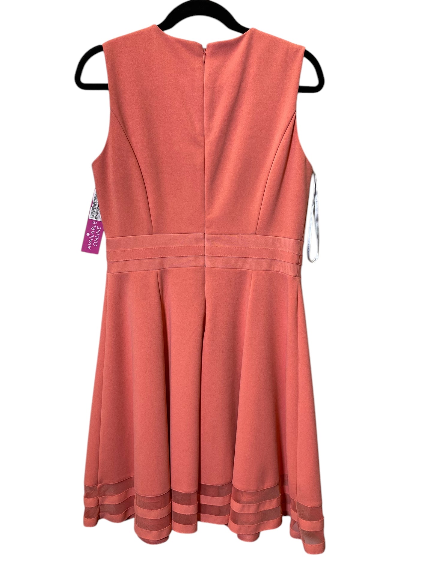 Dress Casual Midi By Calvin Klein In Orange, Size: 10