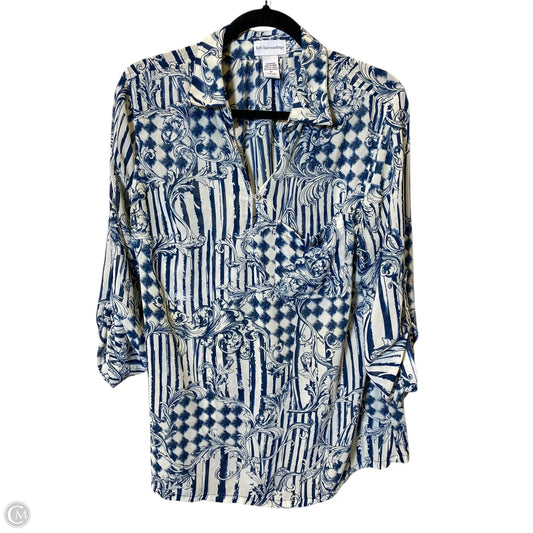 Top 3/4 Sleeve By Soft Surroundings In Multi-colored, Size: M