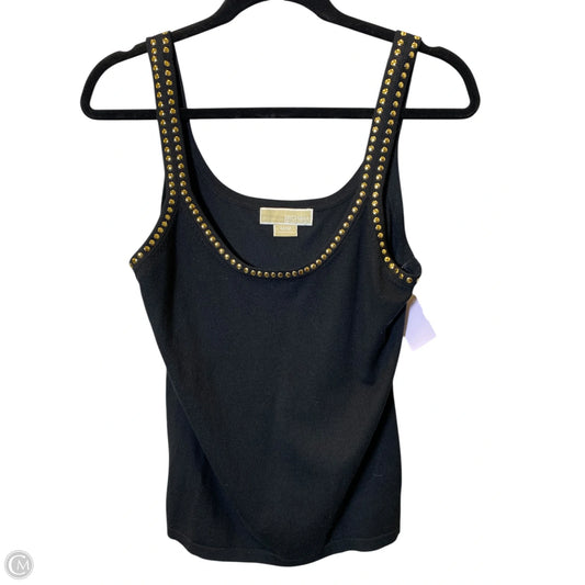 Top Sleeveless By Michael By Michael Kors In Black & Gold, Size: M