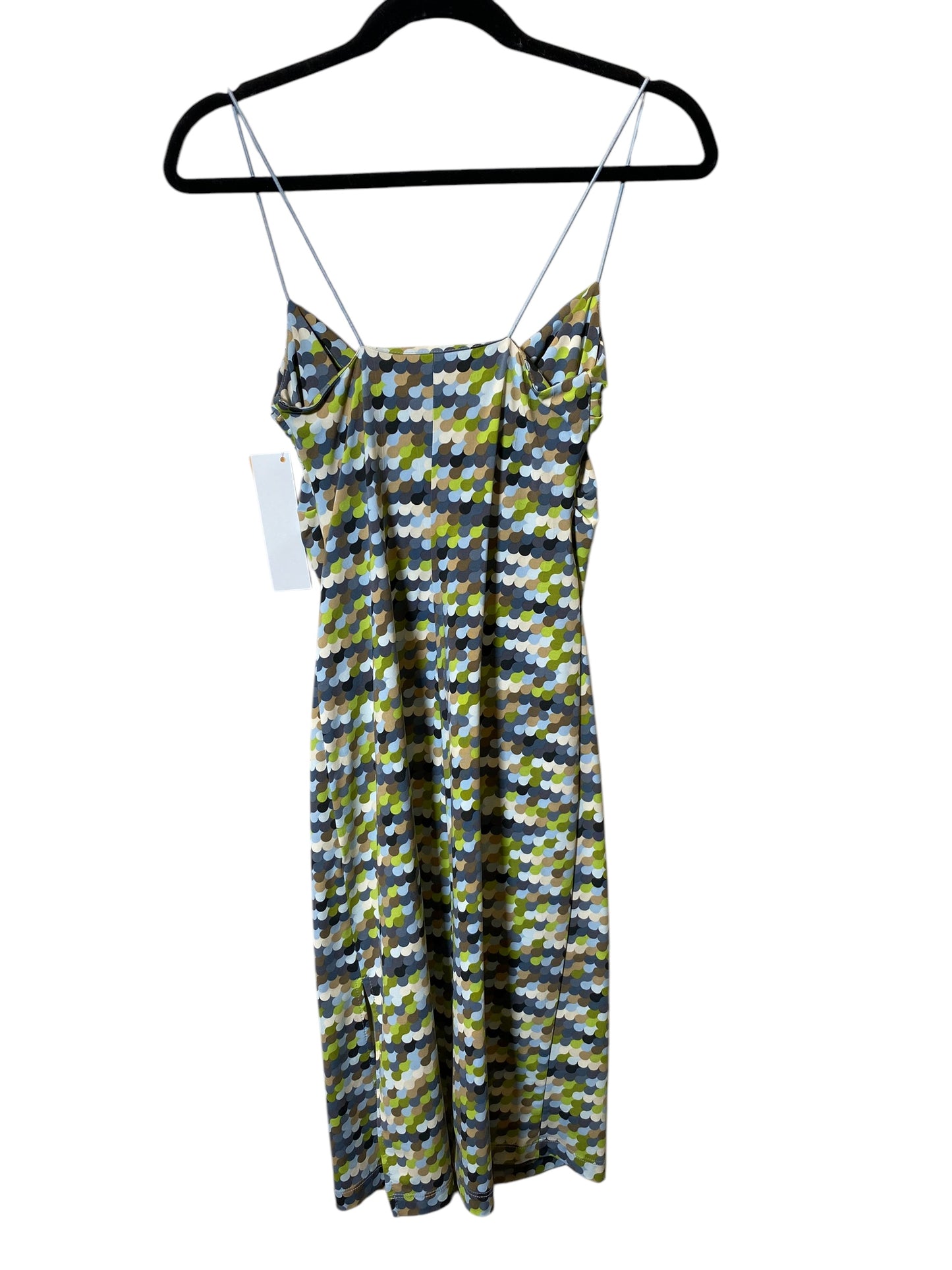 Dress Casual Midi By Bcbgmaxazria In Green & Grey, Size: S