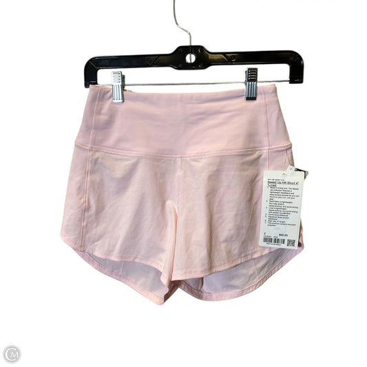 Athletic Shorts By Lululemon In Pink, Size: 2