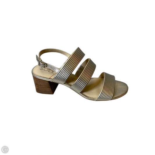 Shoes Heels Block By Sole Society In Gold, Size: 6