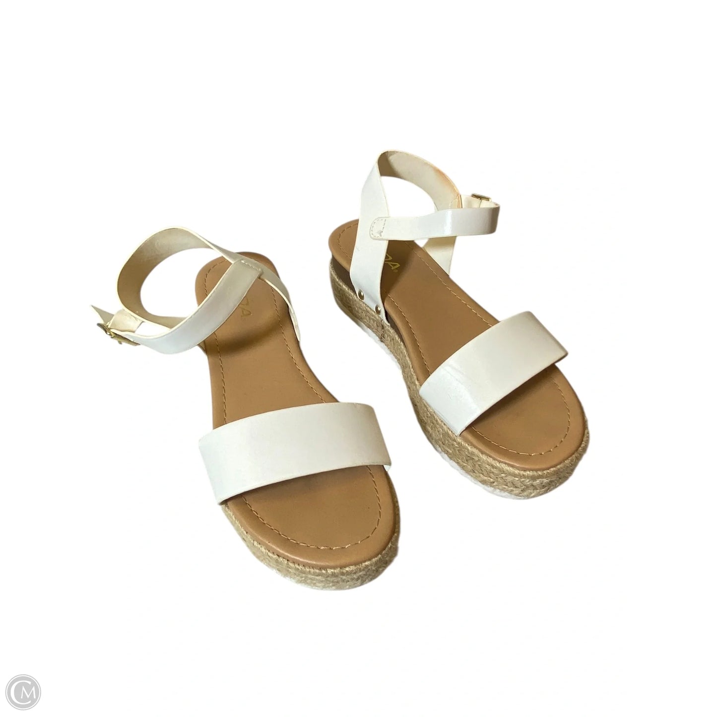 Shoes Heels Platform By Soda In White, Size: 8