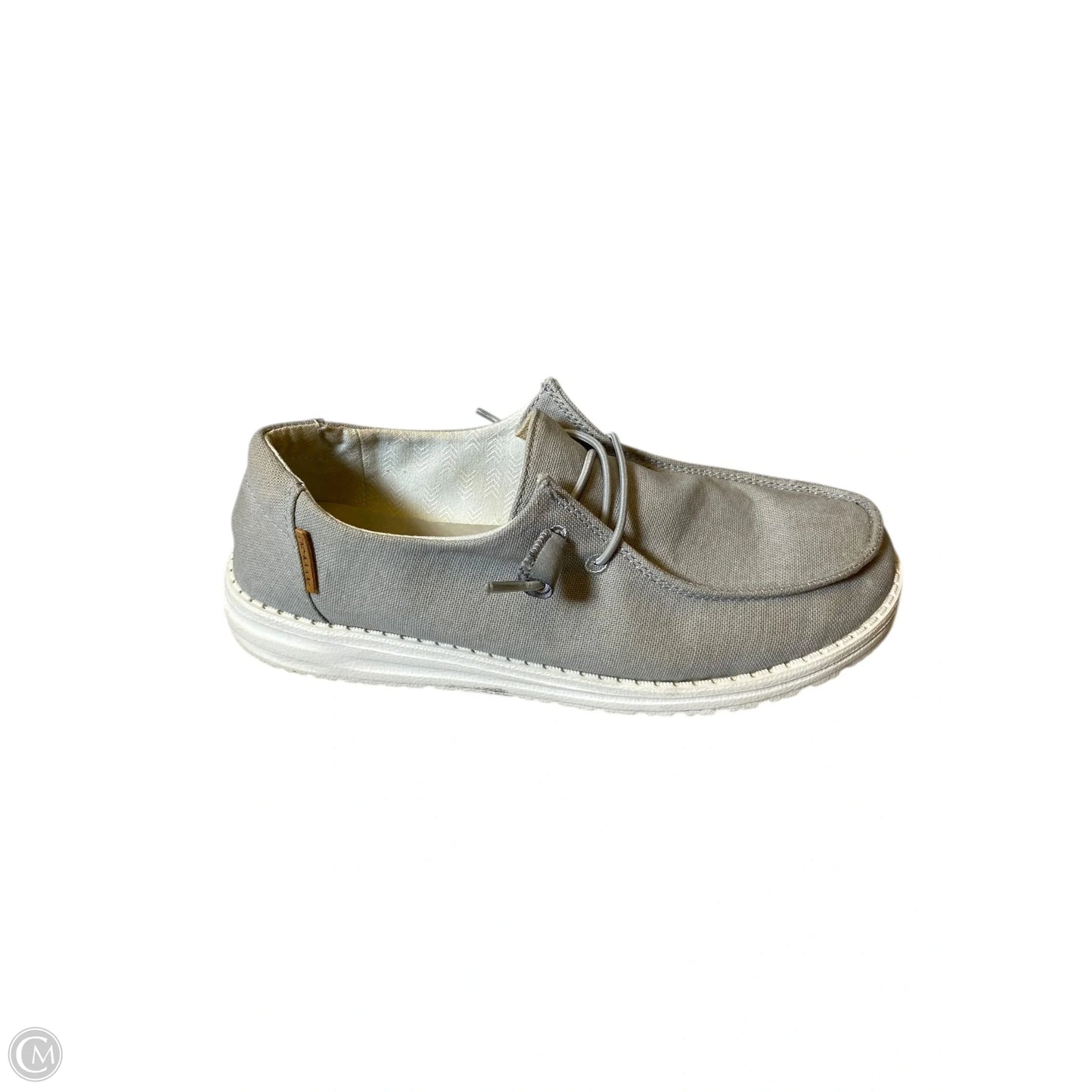 Shoes Flats By Hey Dude In Grey, Size: 8