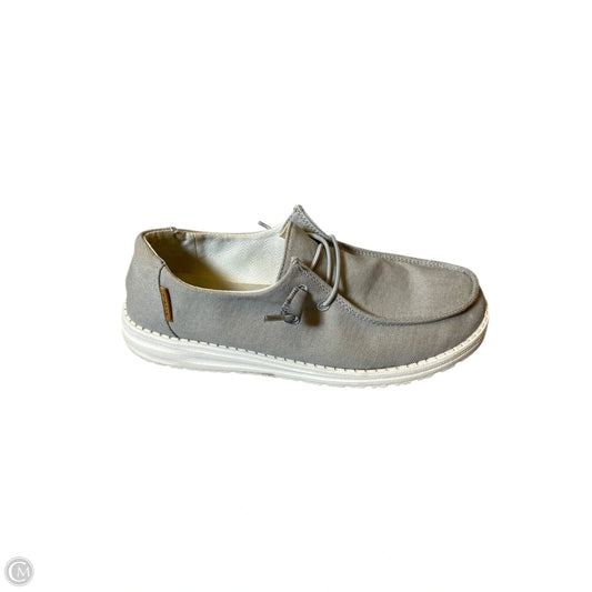 Shoes Flats By Hey Dude In Grey, Size: 8