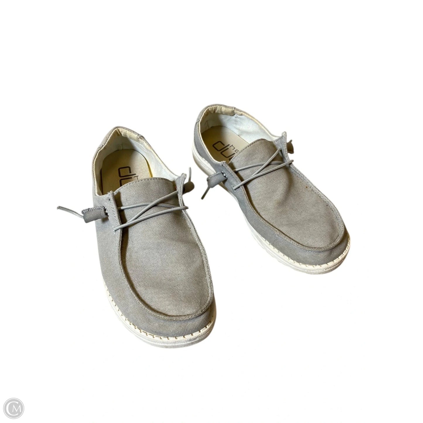 Shoes Flats By Hey Dude In Grey, Size: 8