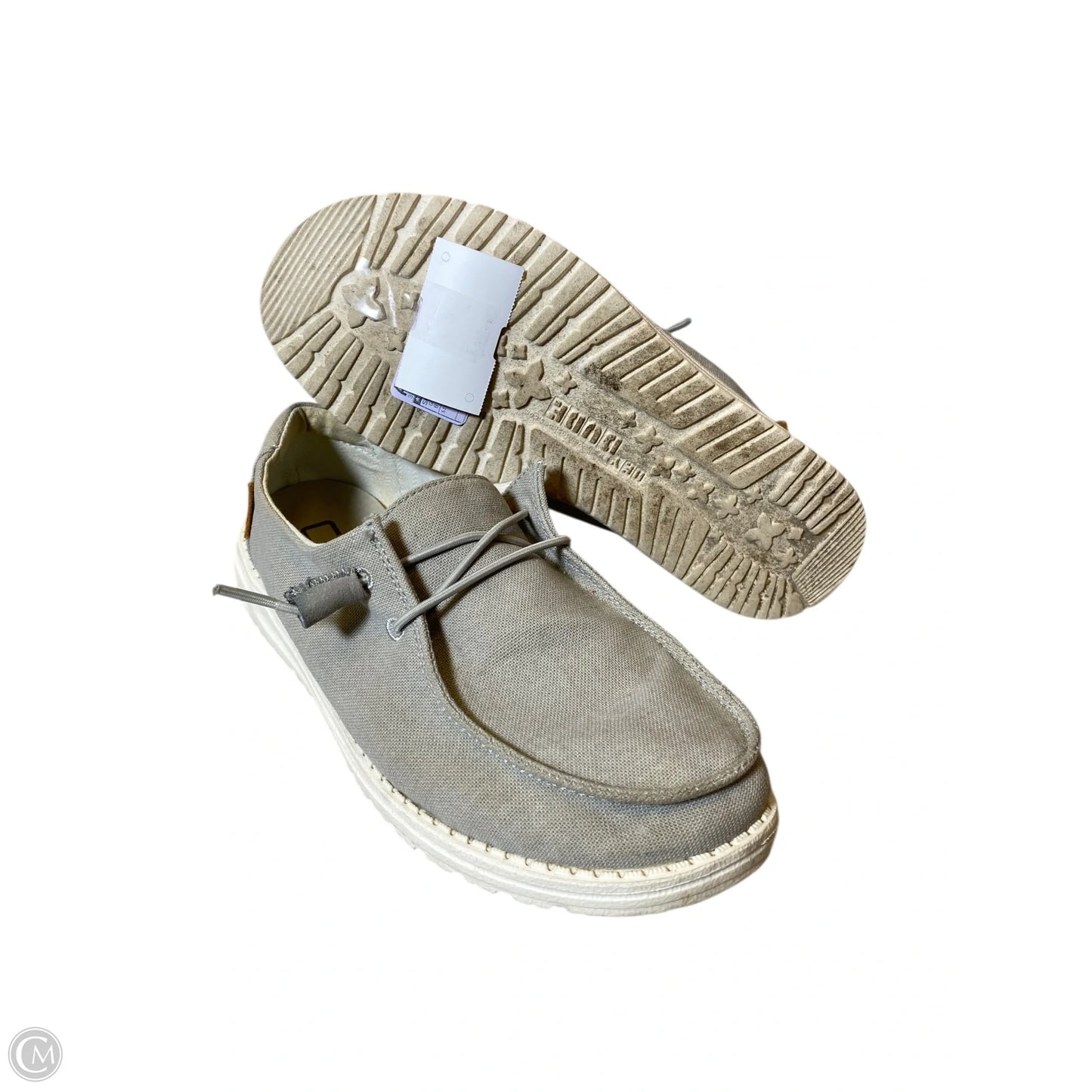 Shoes Flats By Hey Dude In Grey, Size: 8