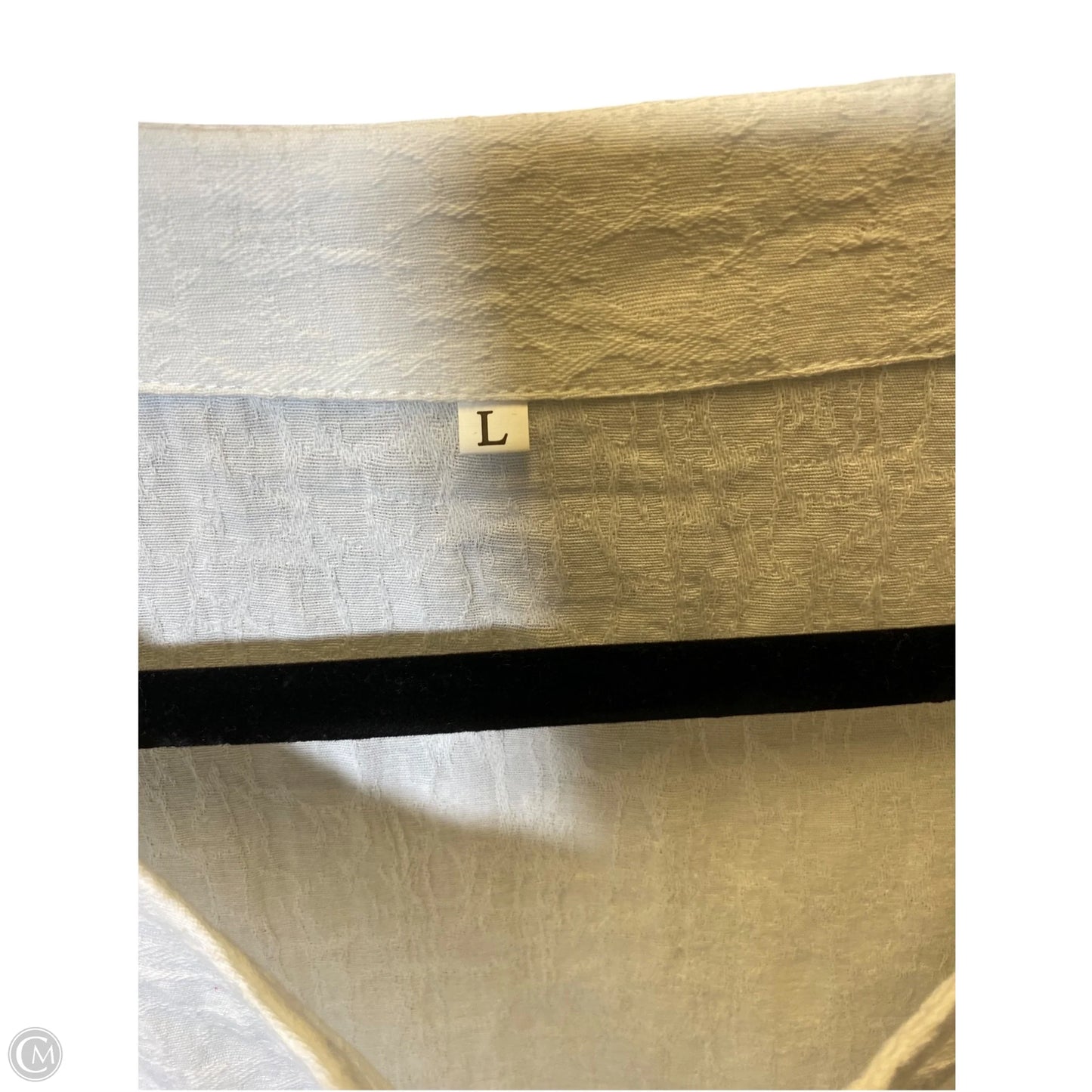 Top 3/4 Sleeve By Clothes Mentor In White, Size: L