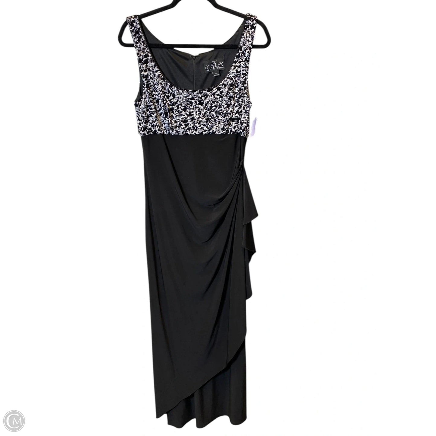 Dress By Alex In Black & Silver, Size: M