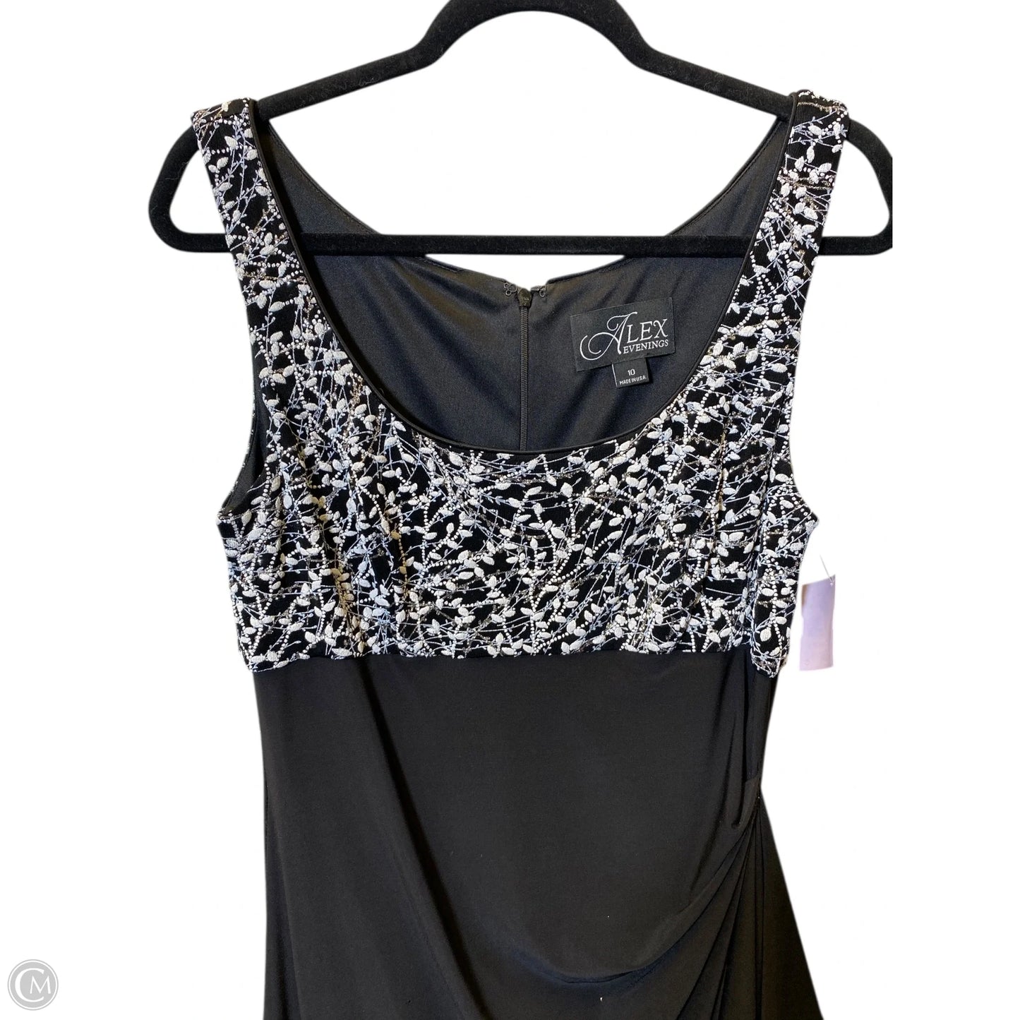 Dress By Alex In Black & Silver, Size: M