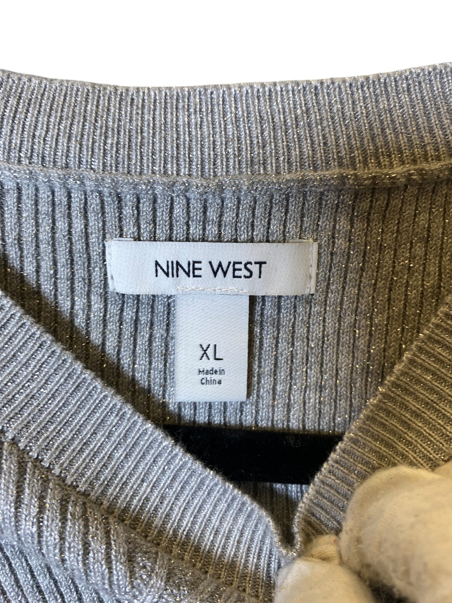 Sweater By Nine West In Grey, Size: Xl