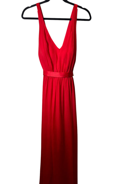 Dress Party Long By Vera Wang In Red, Size: 14