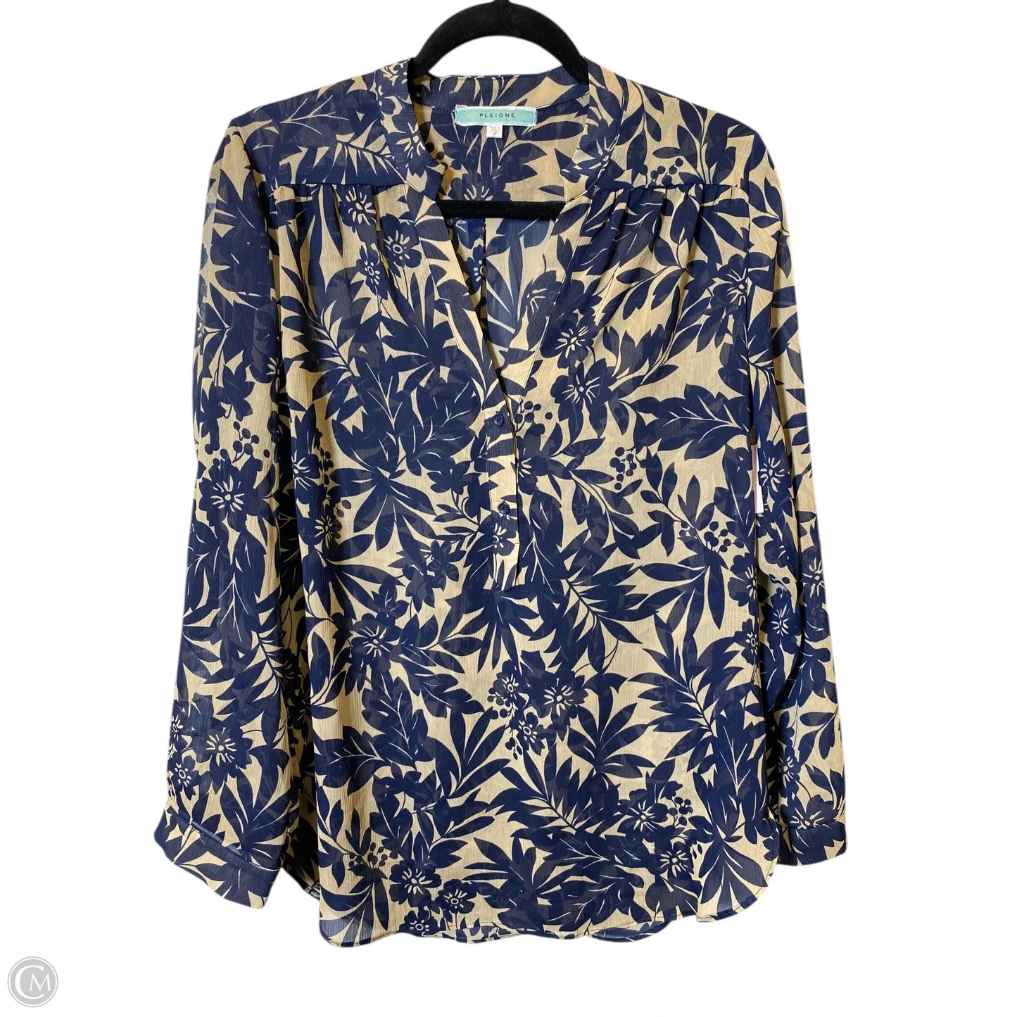 Top Long Sleeve By Pleione In Multi-colored, Size: S