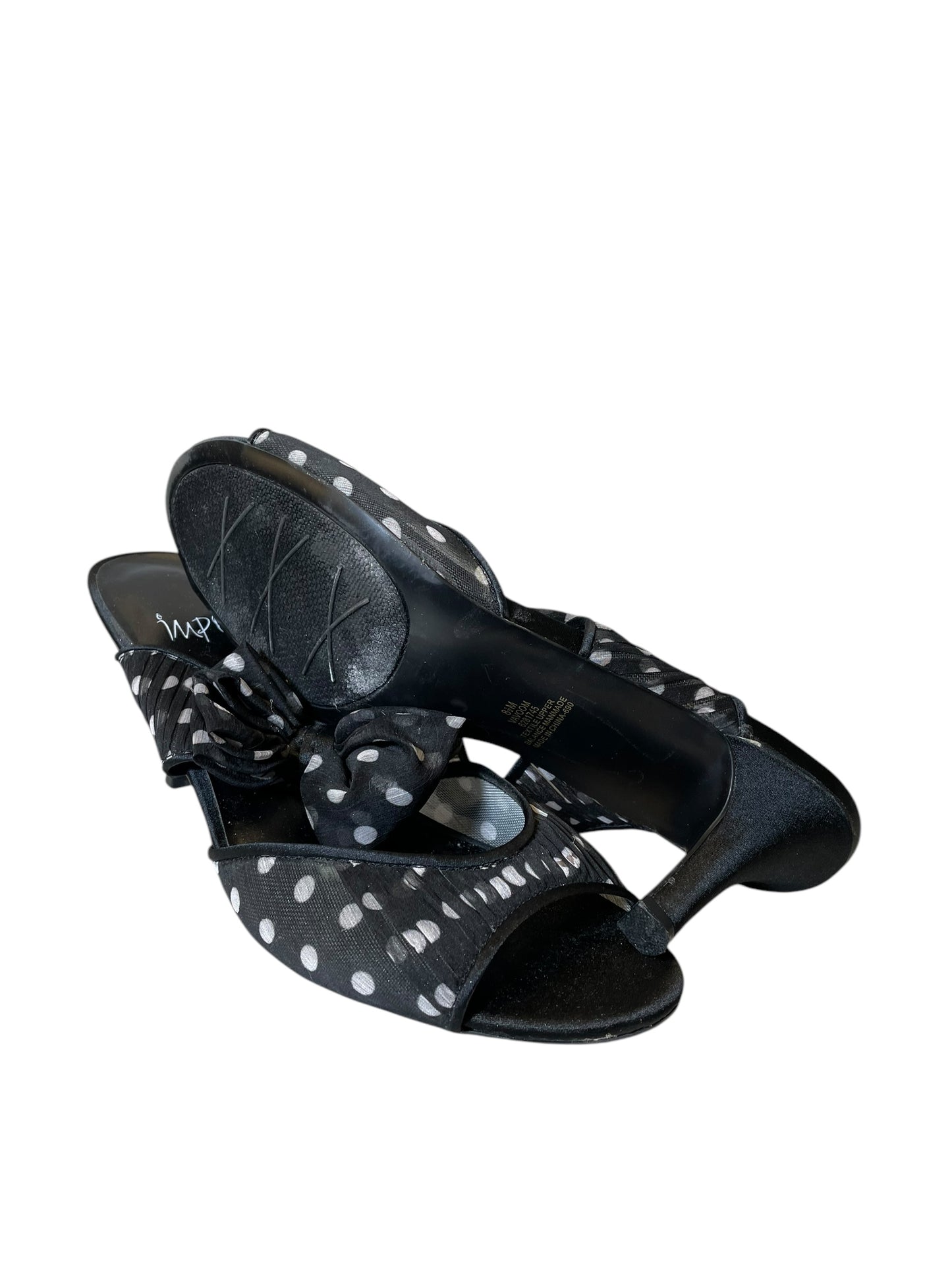 Shoes Heels Kitten By Impo In Polkadot Pattern, Size: 8.5