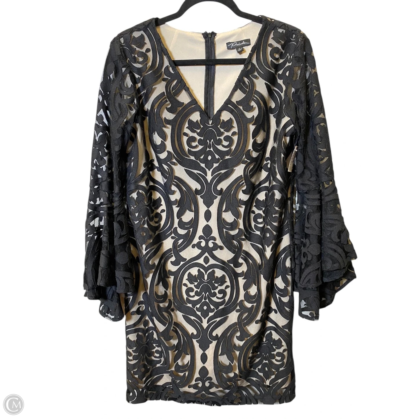 Dress Casual Midi By Clothes Mentor In Black & Tan, Size: S