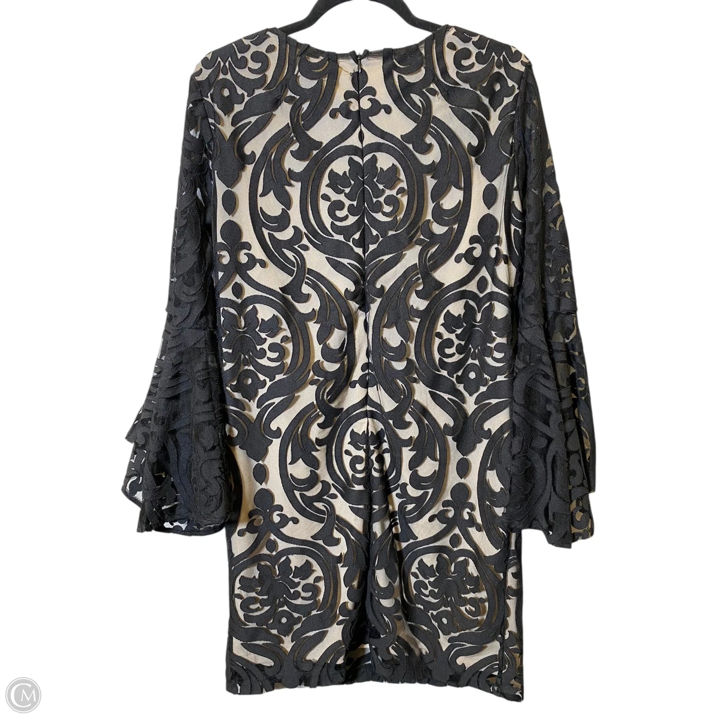 Dress Casual Midi By Clothes Mentor In Black & Tan, Size: S
