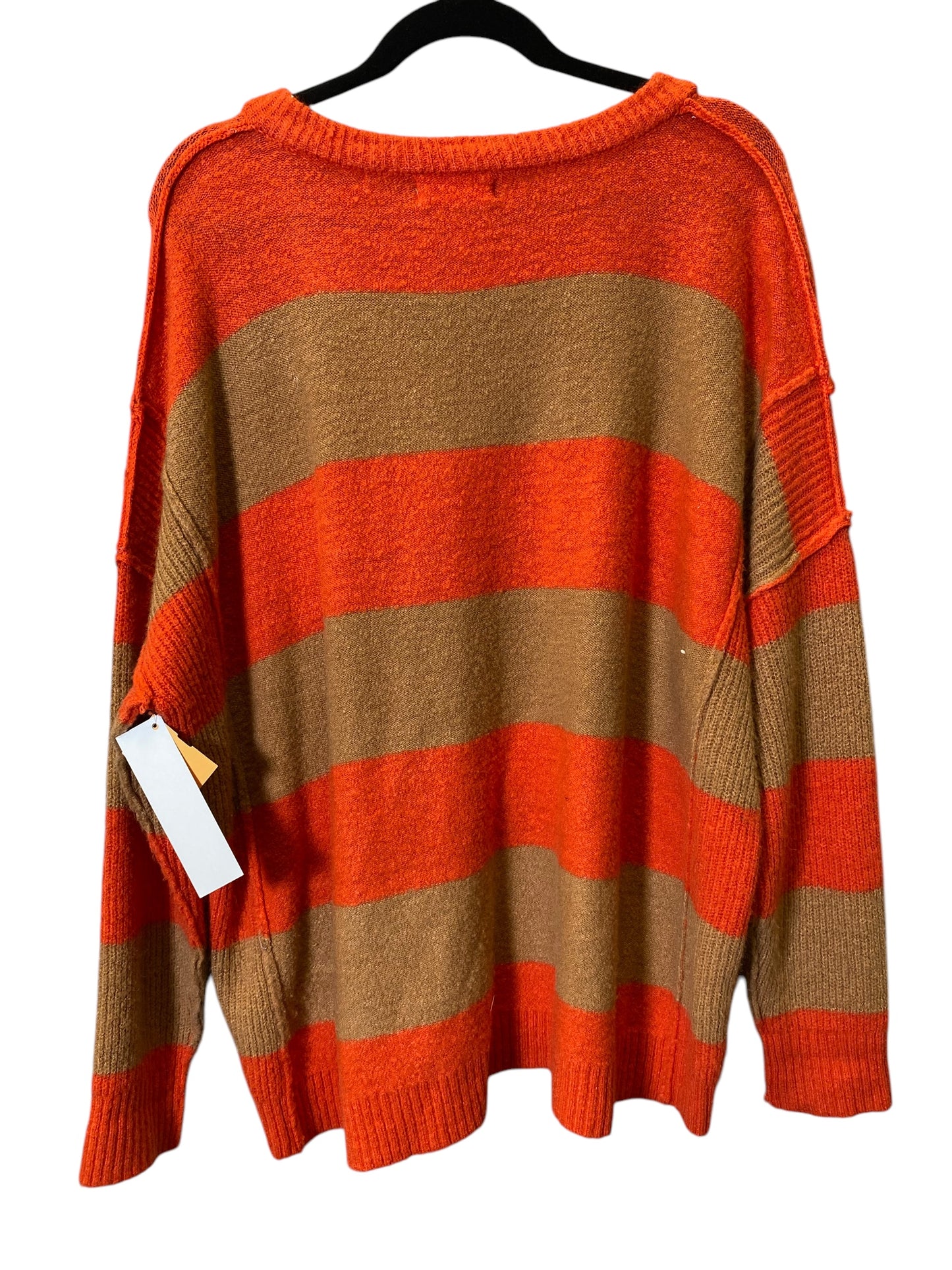 Sweater By By Together In Orange & Tan, Size: L