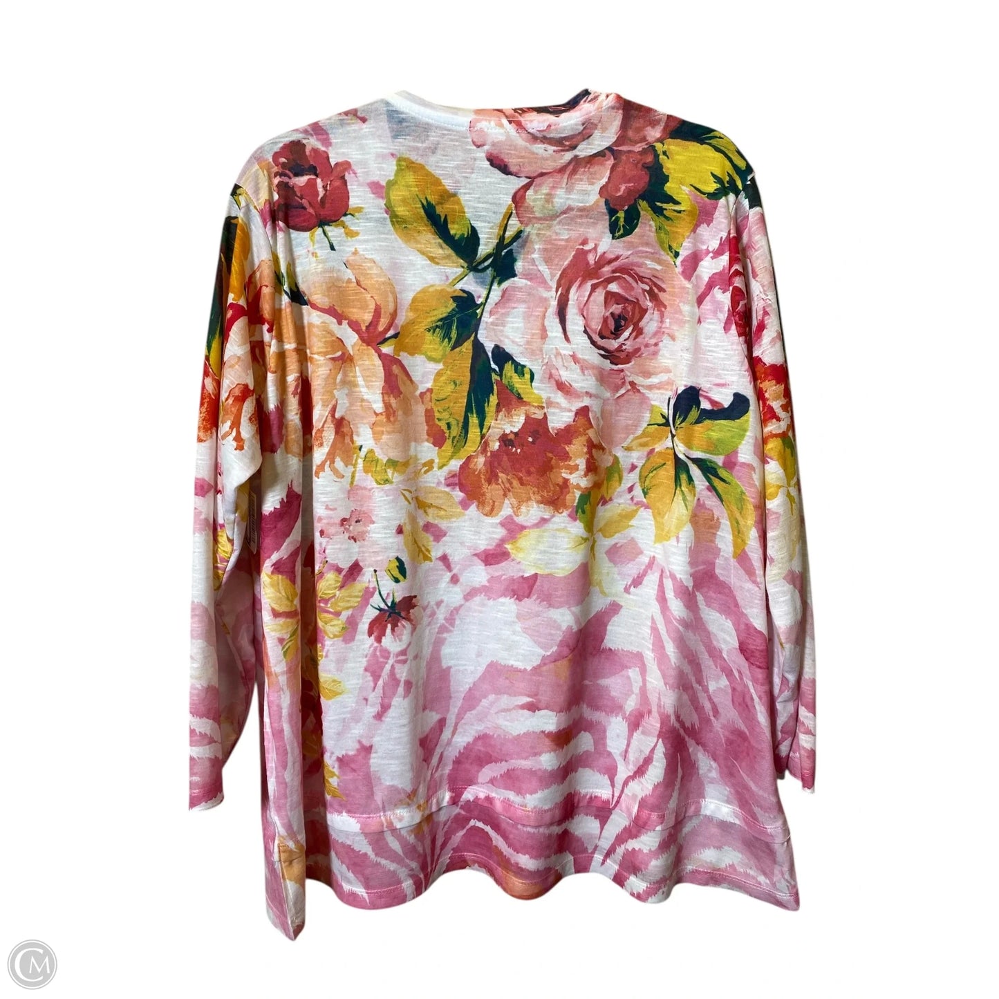 Top 3/4 Sleeve By Concepts In Floral Print, Size: Xl