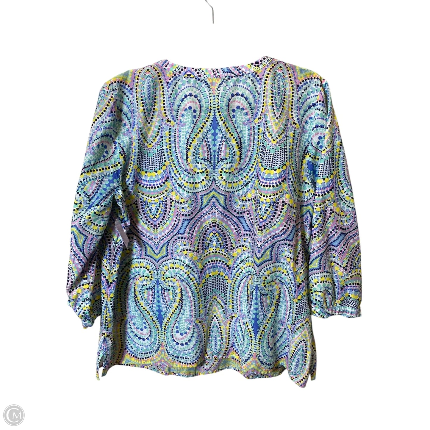 Top 3/4 Sleeve By Talbots In Multi-colored, Size: Xl