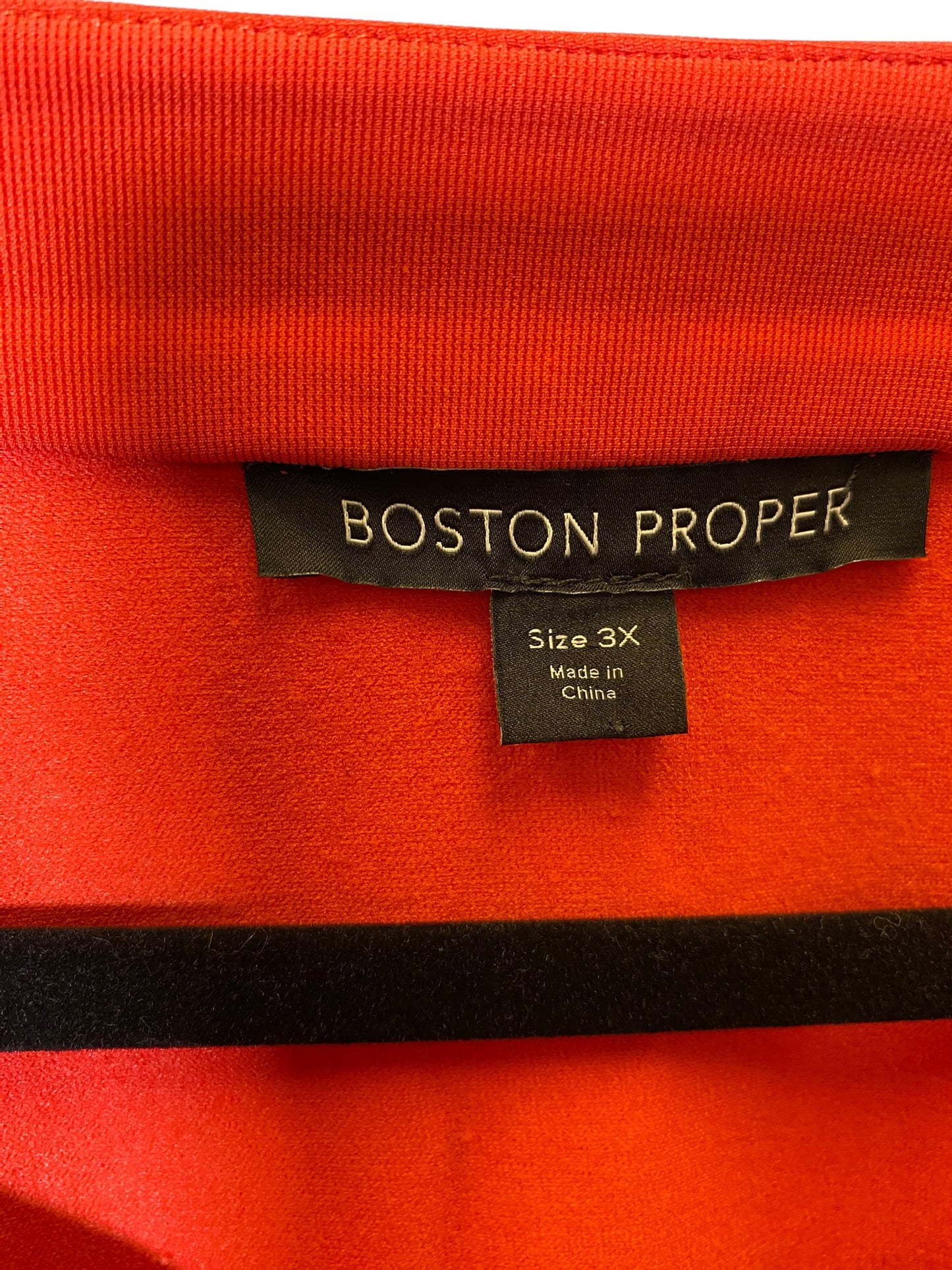 Top Long Sleeve By Boston Proper In Orange, Size: 3x