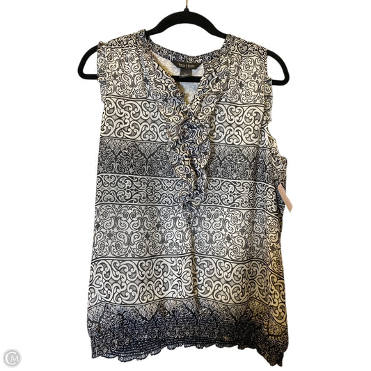 Top Sleeveless By White House Black Market In Black & White, Size: L