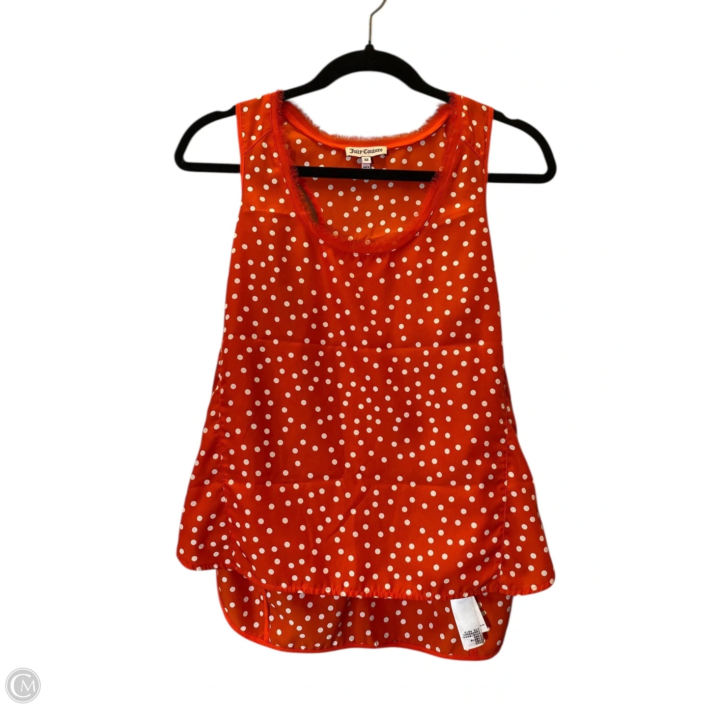 Top Sleeveless By Juicy Couture In Polkadot Pattern, Size: Xs