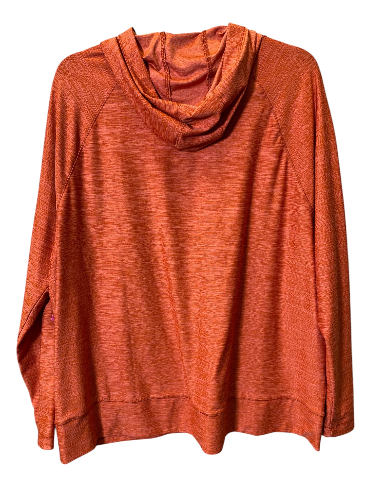 Athletic Top Long Sleeve Hoodie By Eddie Bauer In Orange, Size: L